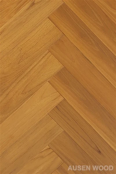 Teak halszálkás parketta